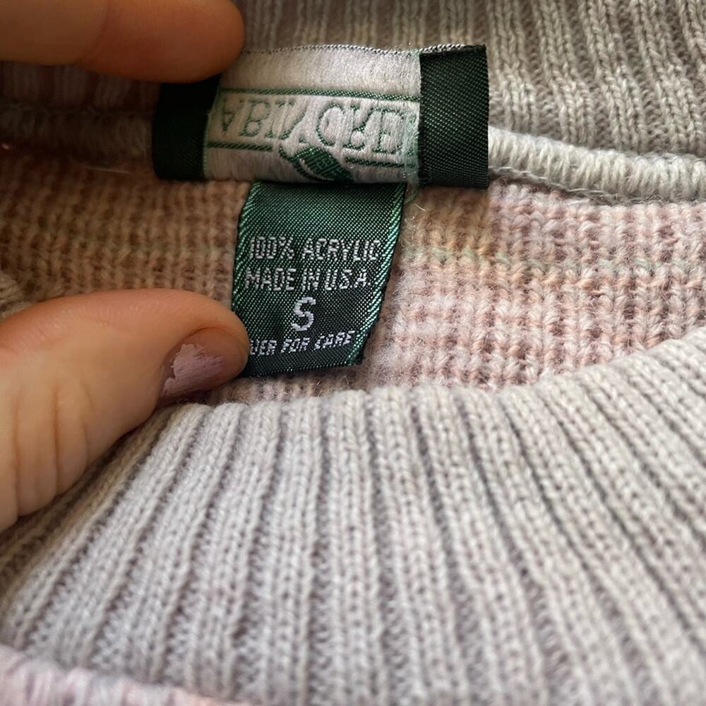 Fair Isle Scandinavian Sweater VTG Pastel Geometric Cabin Creek Knit | US Made - Picture 6 of 7